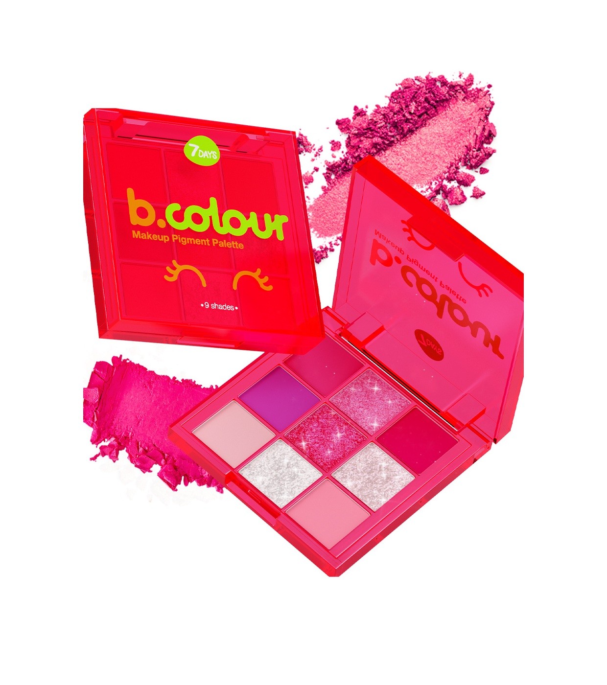 7DAYSB.COLOUR UV glow Paleta pigmenata 01 Electric