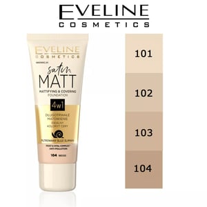 EVELINE Satin Matt Mattifying – Tečni puder, 30 ml | VESNA