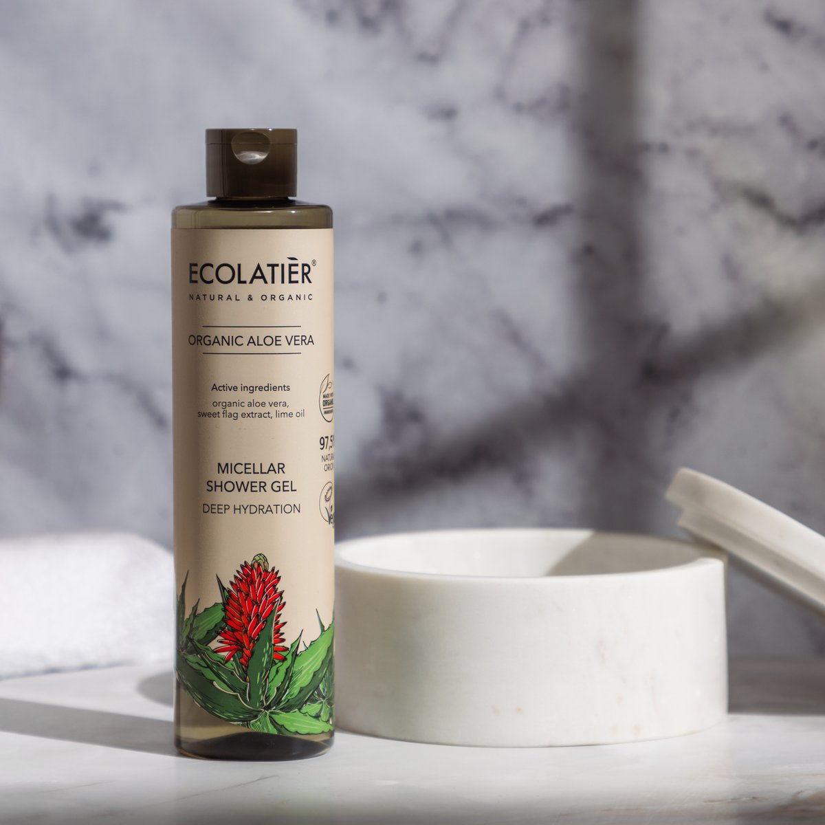 ECOLATIER Micelarni gel za tuširanje Organic Aloe Vera, 350 ml | VESNA.RS