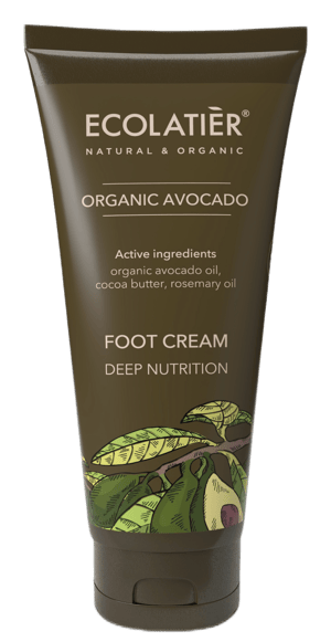 ECOLATIER Krema za noge Organic Avocado, 100 ml | VESNA