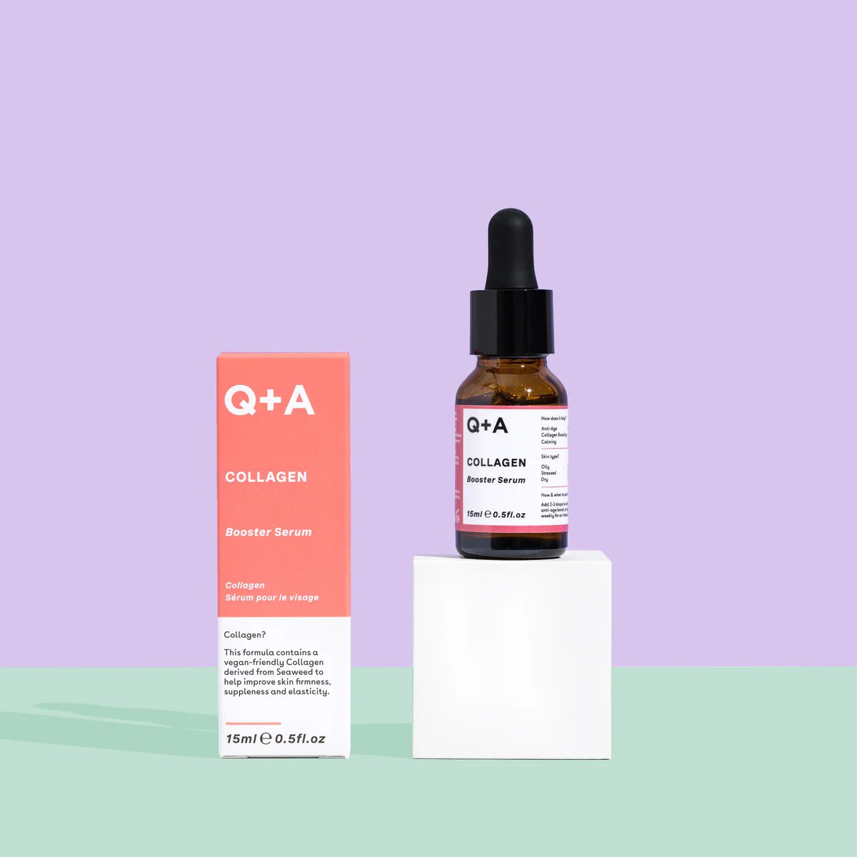 Q+A Booster Collagen Serum za elastičnost kože, 15 ml | VESNA.RS
