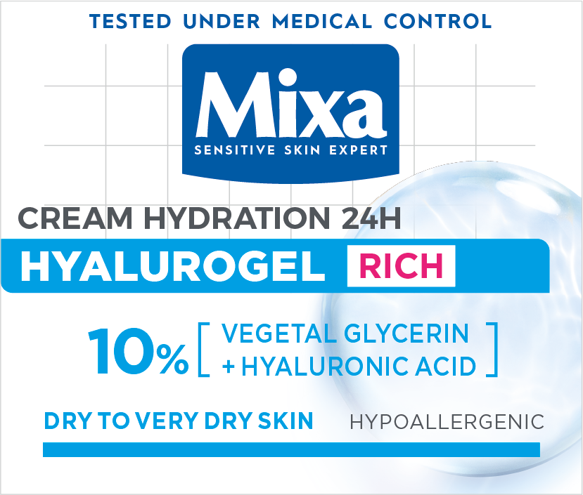MIXA Hyalurogel Rich intezivna hidrantna krema za osetljivu i suvu kožu, 50 ml | VESNA.RS