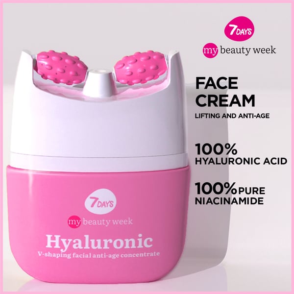 7DAYS MY BEAUTY WEEK HYALURONIC Serum za vrat i dekolte anti-age moisturizing concentrate Hyaluronic acid 1% + B3 O,5%, 80 ml | VESNA