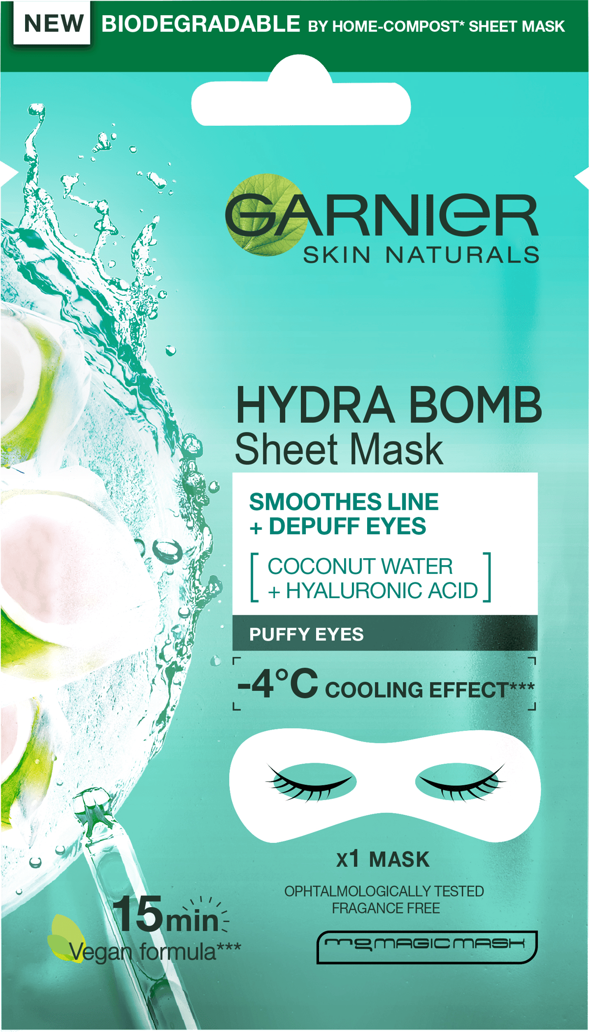 Garnier Skin Naturals Eye Tissue maska za oči za izravnjavanje borica oko očiju | VESNA.RS