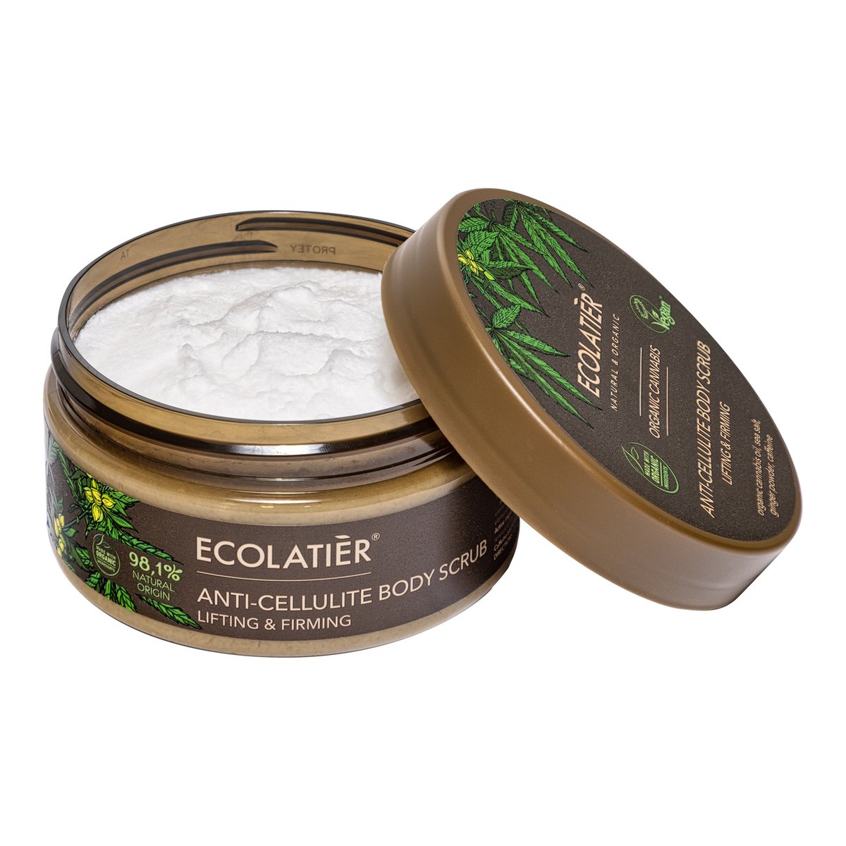 ECOLATIER Piling za telo protiv celulita Organic Cannabis, 300 g | VESNA.RS