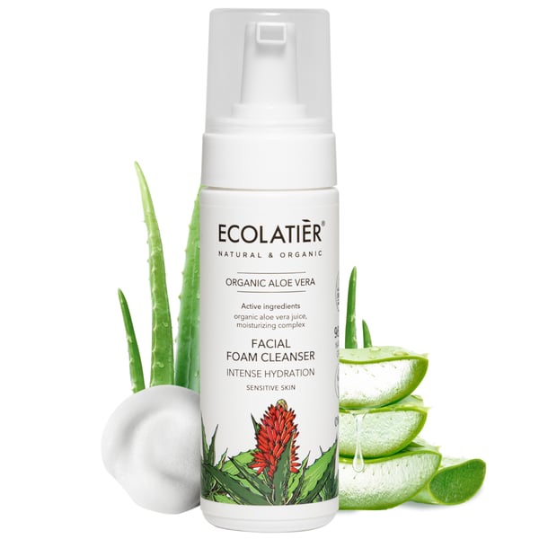 ECOLATIER Pena za čišćenje lica Organic Aloe Vera, 150 ml | VESNA