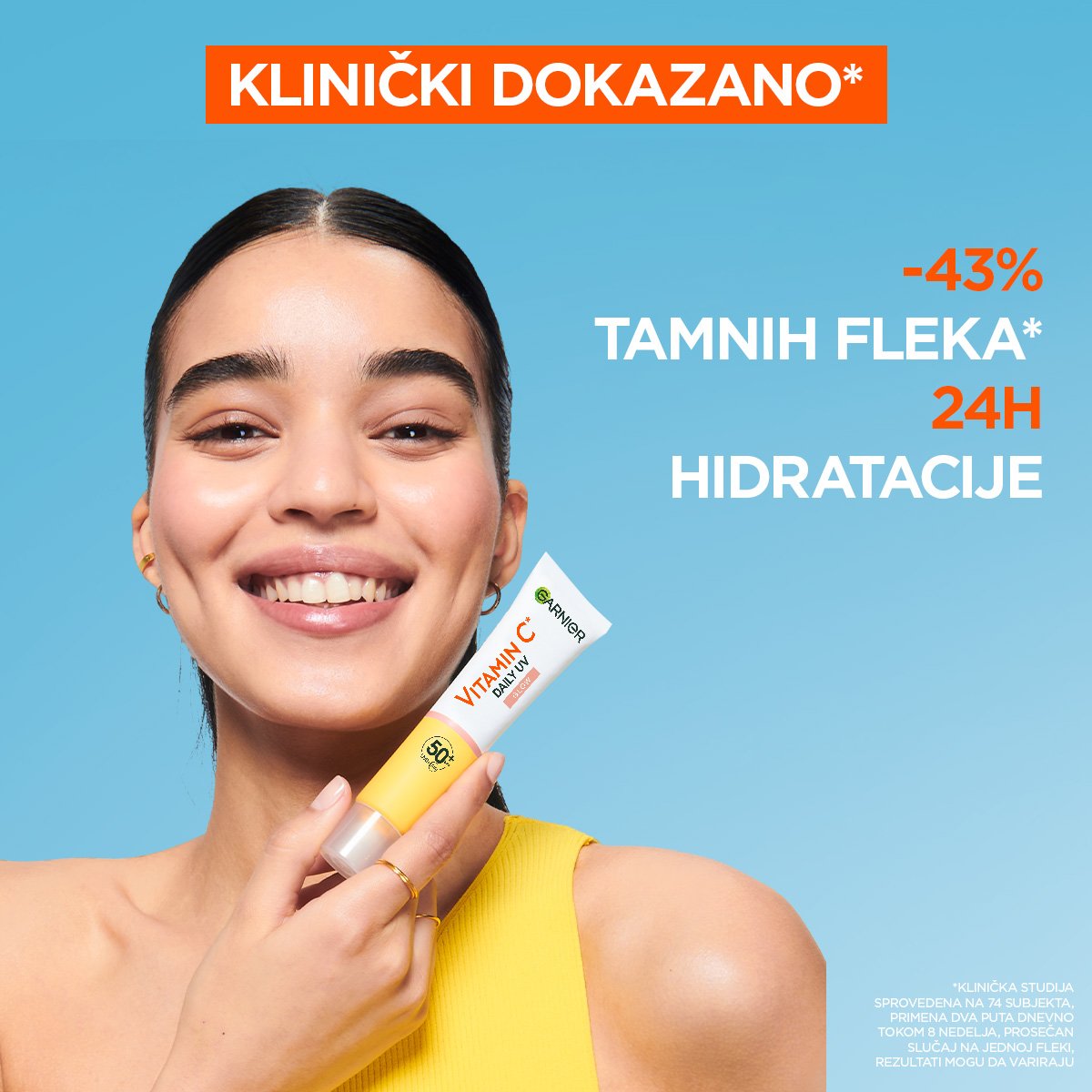 Garnier Skin Naturals Vitamin C dnevni fluid za blistavu kožu SPF50+, 40 ml | VESNA.RS
