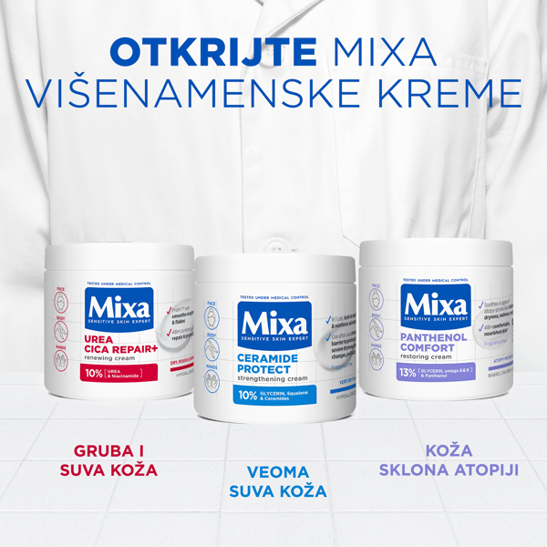 MIXA Panthenol Comfort umirujuća krema za kožu sklonu atopiji, 400 ml | VESNA