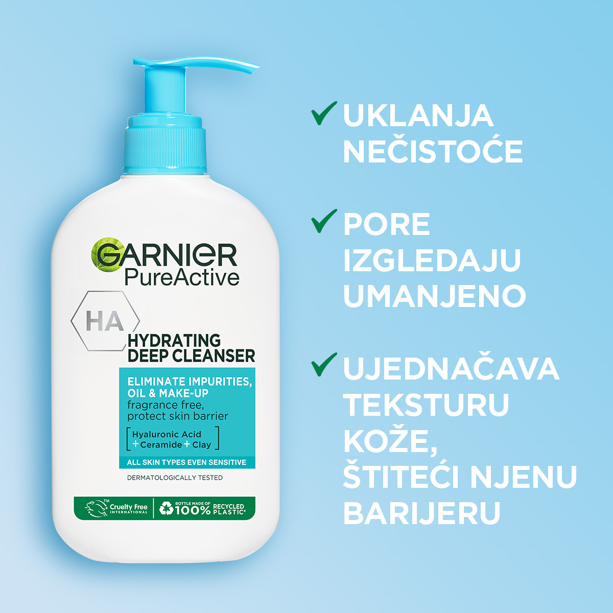 Garnier Pure Active Hydrating Deep Cleanser gel za čišćenje lica, 250 ml | VESNA.RS