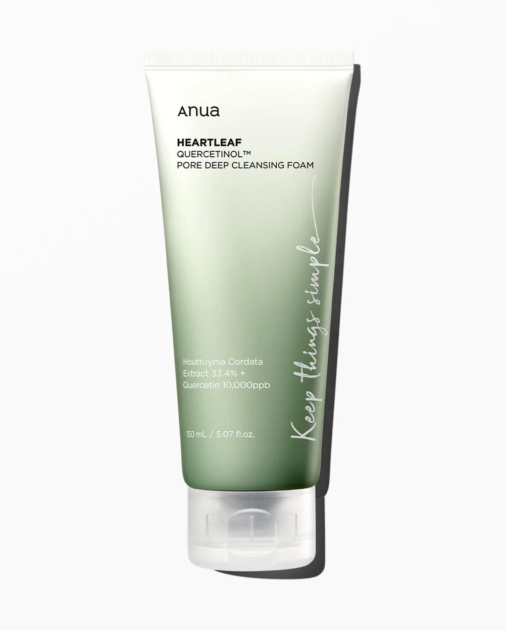 Anua Heartleaf Quercetinol pena za duboko čišćenje pora na licu, 150 ml | VESNA.RS