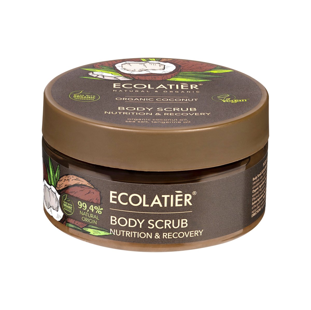 ECOLATIER Piling za telo Organic Coconut, 300 g | VESNA.RS
