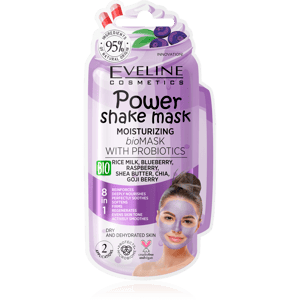 EVELINE Power Shake Mask - Hidrantna maska za lice sa probioticima, Aroma Borovnice | VESNA