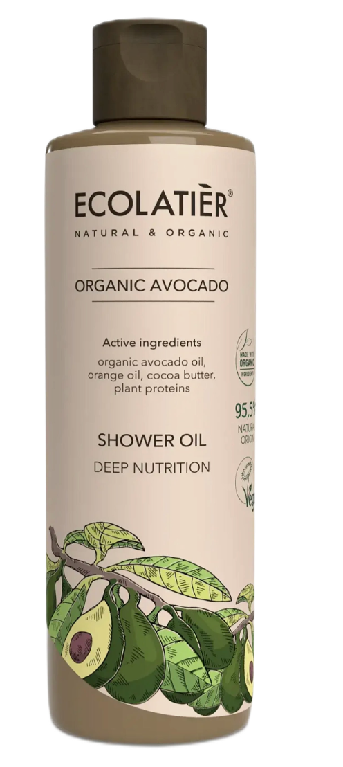 ECOLATIER Ulje za tuširanje Organic Avocado, 250 ml | VESNA