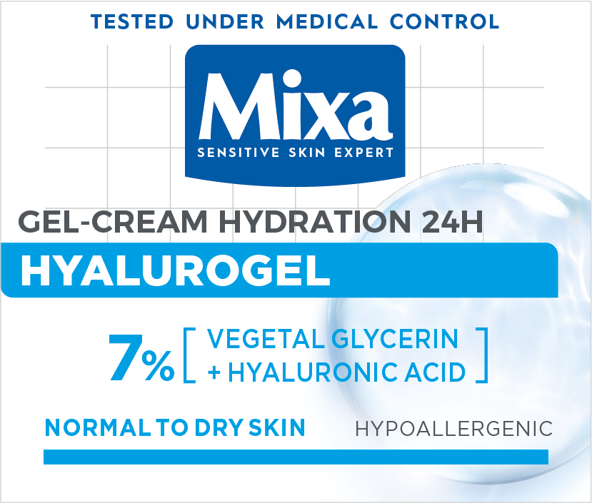 MIXA Hyalurogel Light intenzivna hidrantna krema za osetljivu normalnu i dehidriranu kožu, 50 ml | VESNA.RS