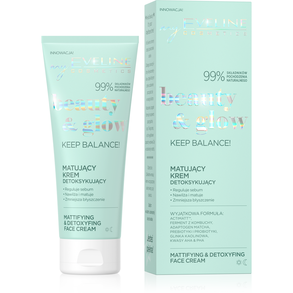 EVELINE Beauty & Glow Mattifying and Detoxifying Krema za lice, 75 ml | VESNA.RS