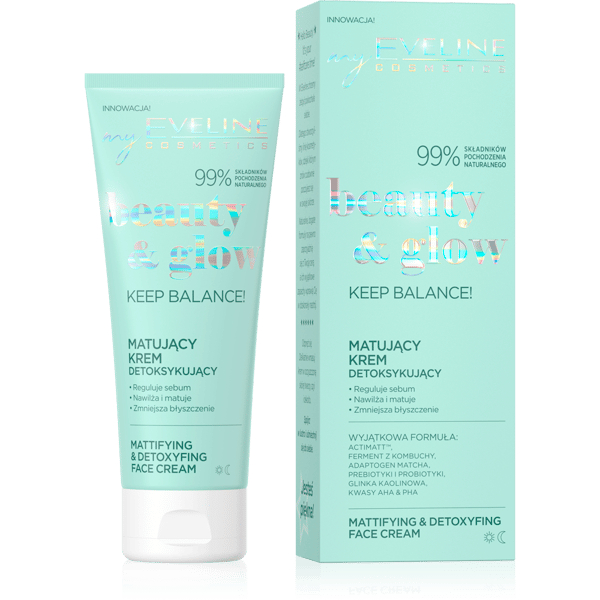 EVELINE Beauty & Glow Mattifying and Detoxifying Krema za lice, 75 ml | VESNA