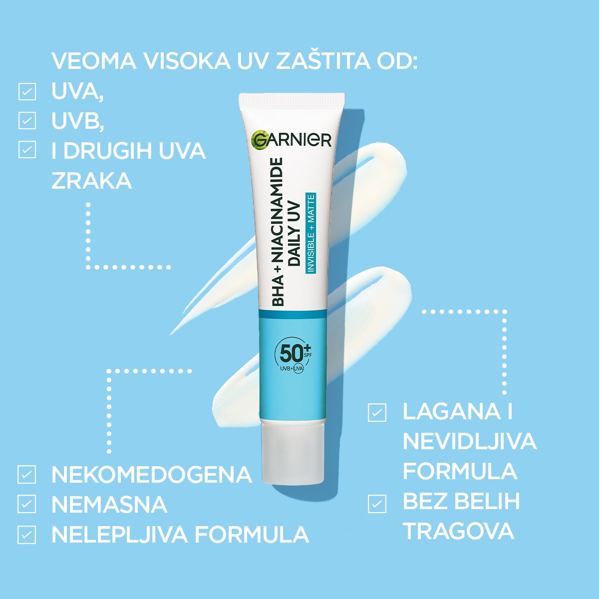 Garnier Pure Active matirajući fluid za zaštitu od sunca SPF50+, 40 ml | VESNA.RS
