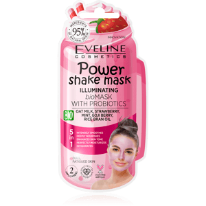 EVELINE Power Shake Mask – Posvetljujuća maska za lice sa probioticima, Aroma Jagode | VESNA