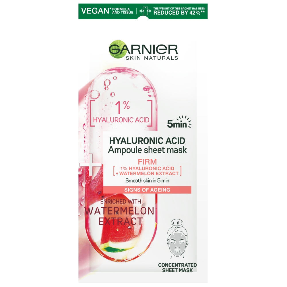 Garnier Skin Naturals Anti-Age maska u maramici sa sadržajem ampule hijaluronska kiselina, 15 g | VESNA.RS