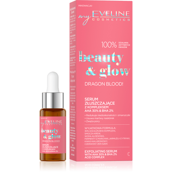 EVELINE Beauty & Glow – Serum za lice AHA 30% & BHA 2% Acid Complex, 18 ml | VESNA