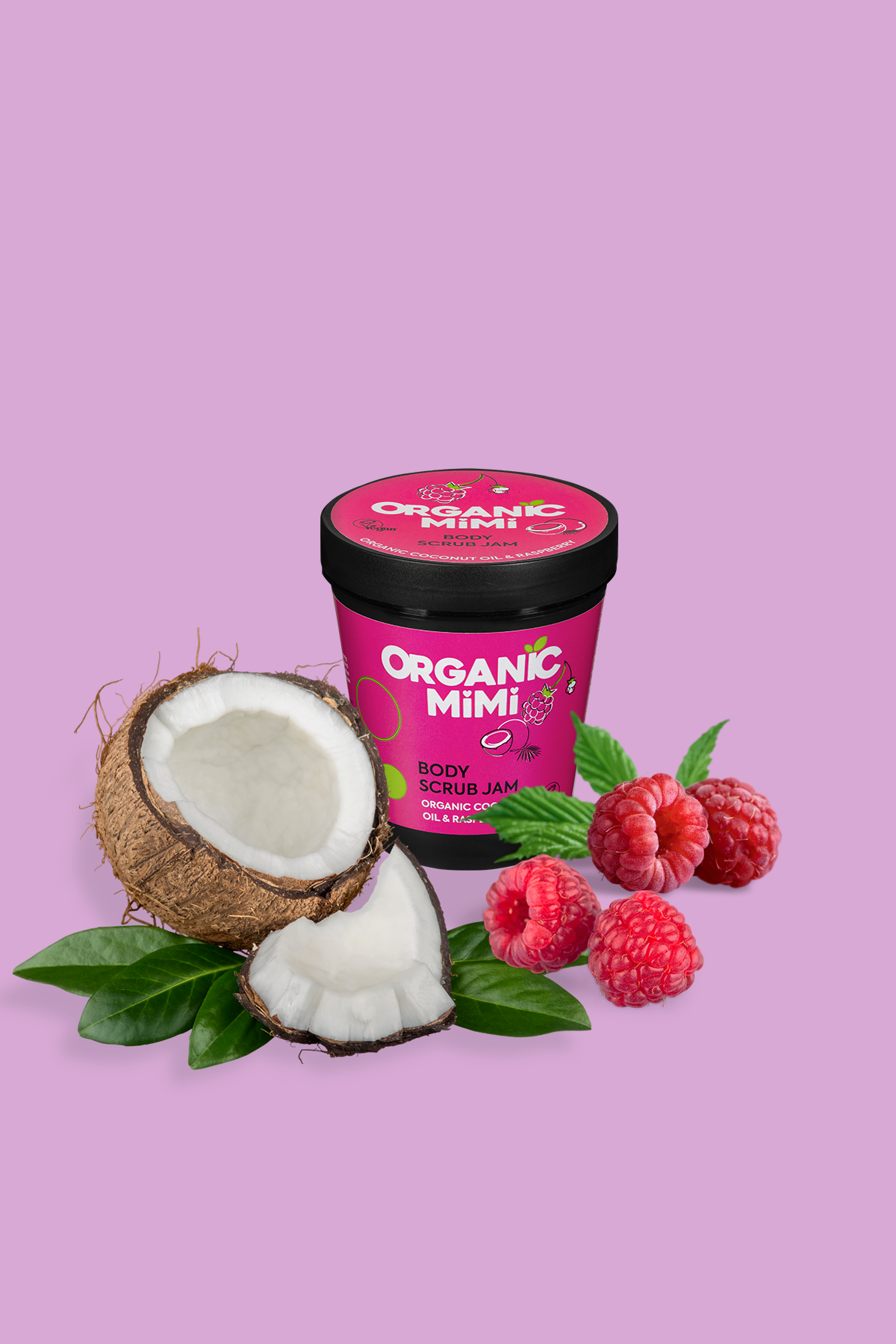 Organic Mimi Džem piling za telo Kokos & Malina, 250 g | VESNA.RS
