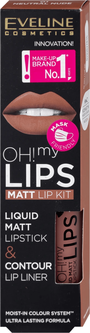 EVELINE Oh! My Lips – Tečni Matt Ruž i Olovka za Usne | VESNA