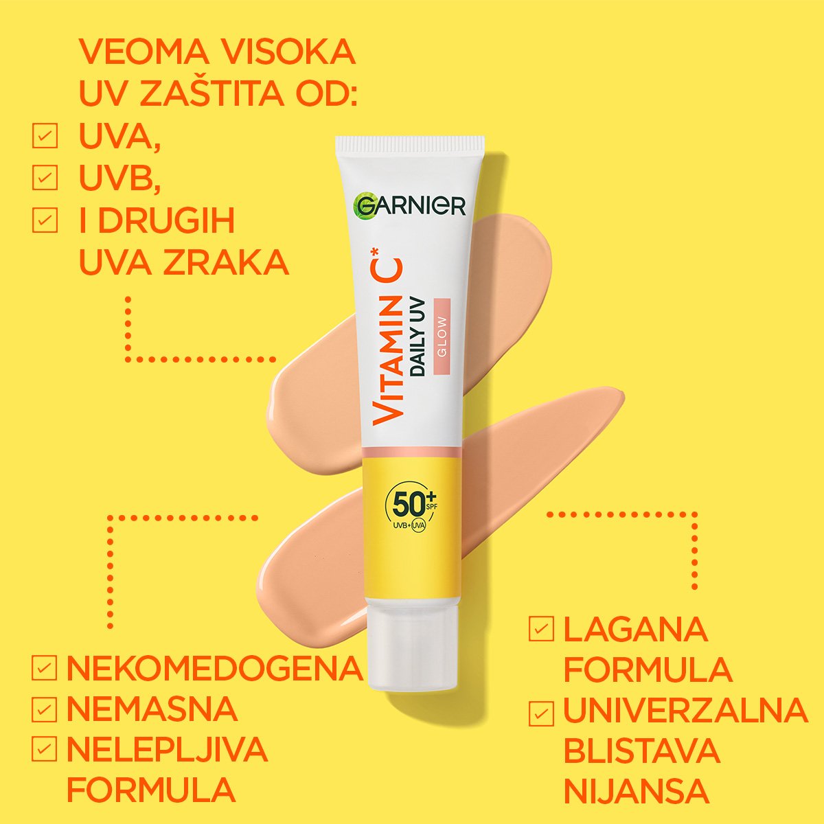 Garnier Skin Naturals Vitamin C dnevni fluid za blistavu kožu SPF50+, 40 ml | VESNA.RS