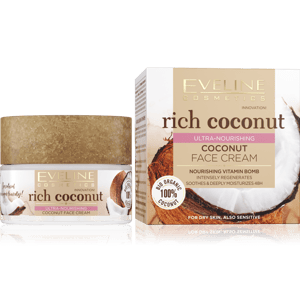 EVELINE Rich Coconut – Izuzetno hranljiva krema za lice sa kokosom, 50 ml | VESNA