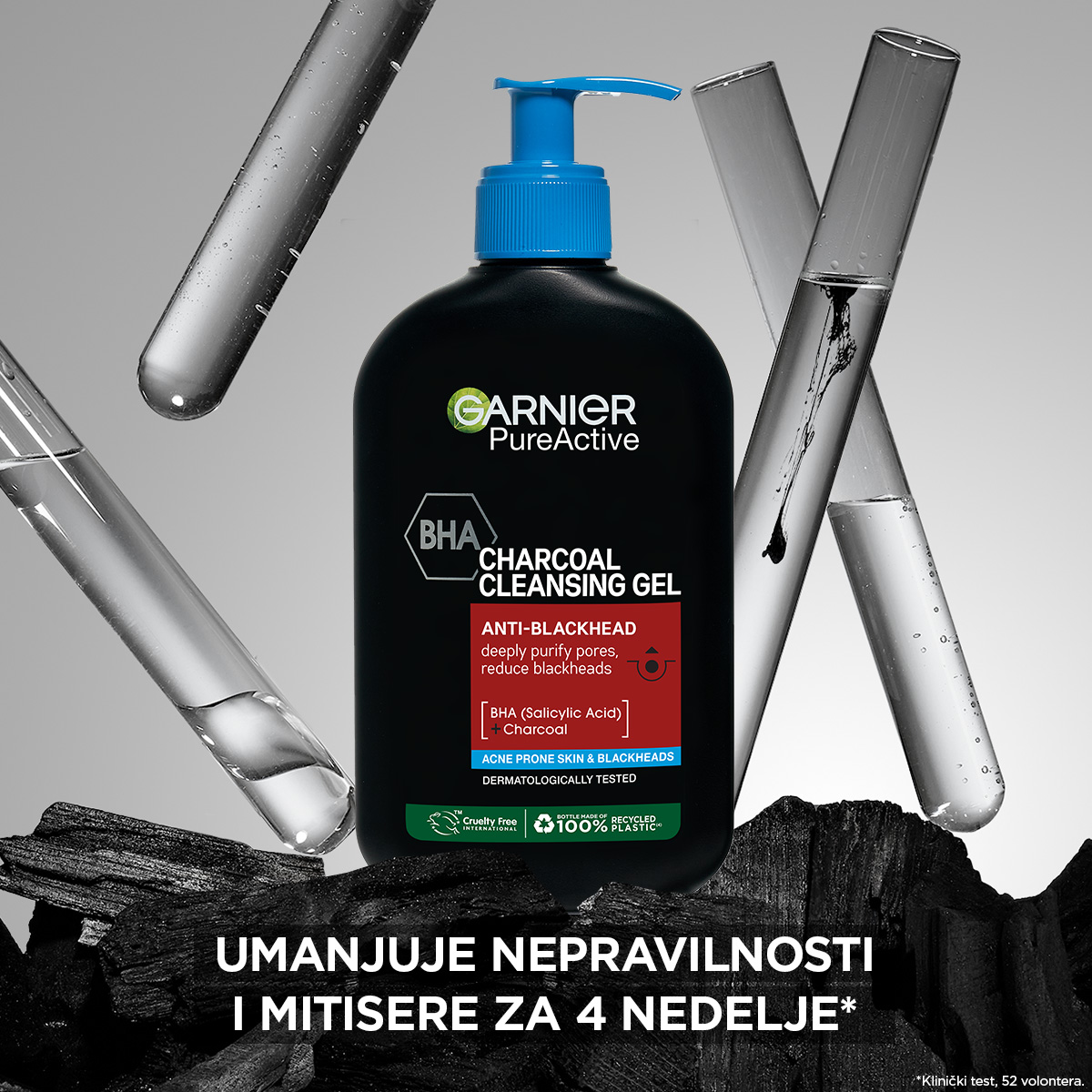 Garnier Pure Active Charcoal gel za čišćenje protiv mitesera | VESNA.RS