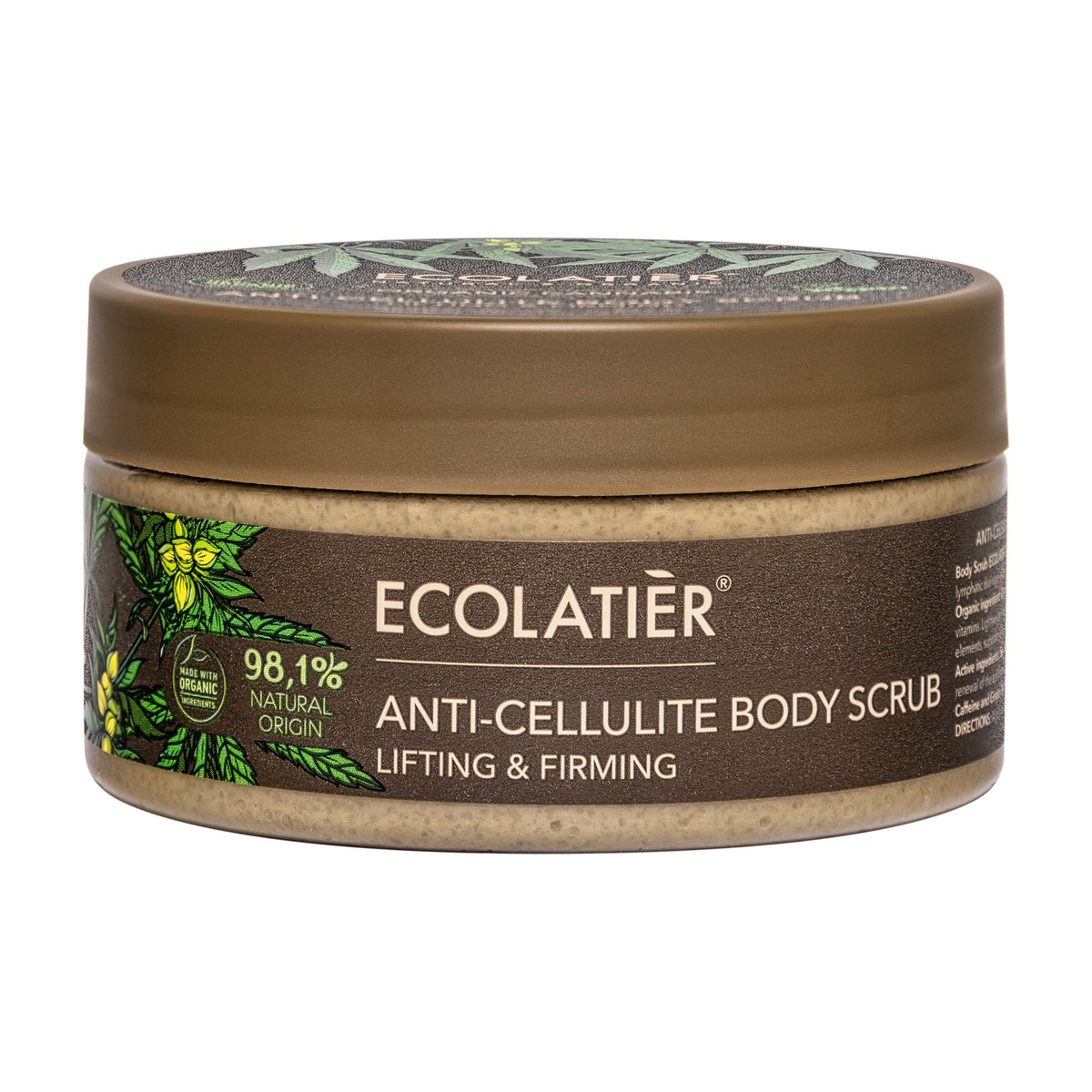 ECOLATIER Piling za telo protiv celulita Organic Cannabis, 300 g | VESNA.RS