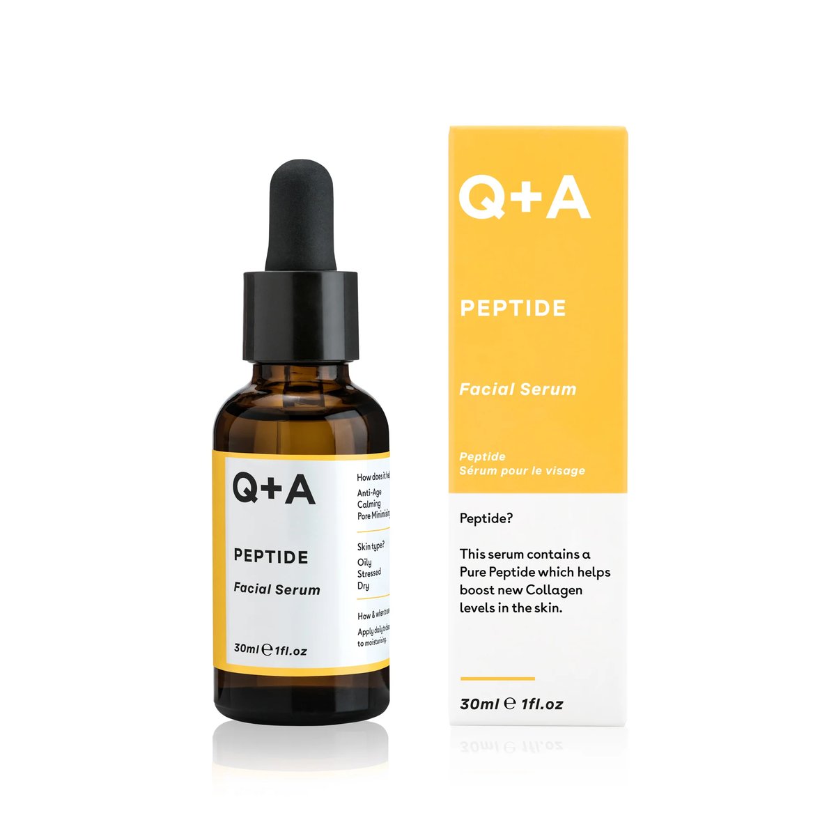 Q+A PEPTIDE Serum za lice protiv starenja, 30 ml | VESNA.RS