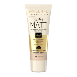 EVELINE Satin Matt Mattifying – Tečni puder, 30 ml | VESNA