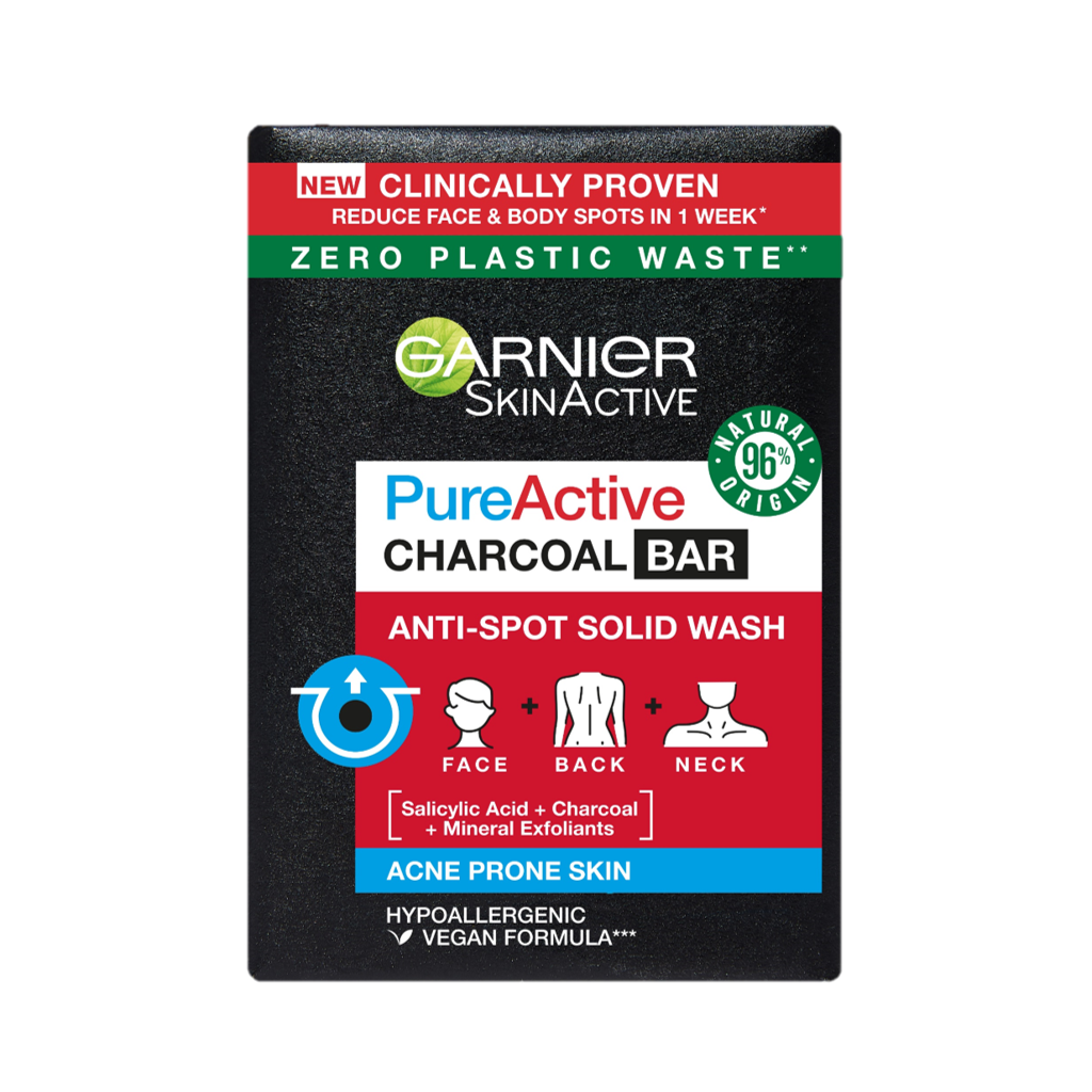 Garnier Pure Active Charcoal bar čvrsti čistač za lice i telo, 100 gr | VESNA.RS