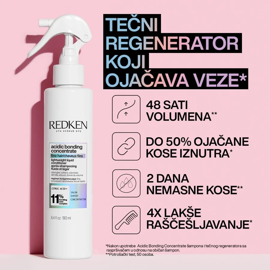 Redken ACIDIC BONDING CONCENTRATE regenerator u spreju, 190 ml | VESNA.RS