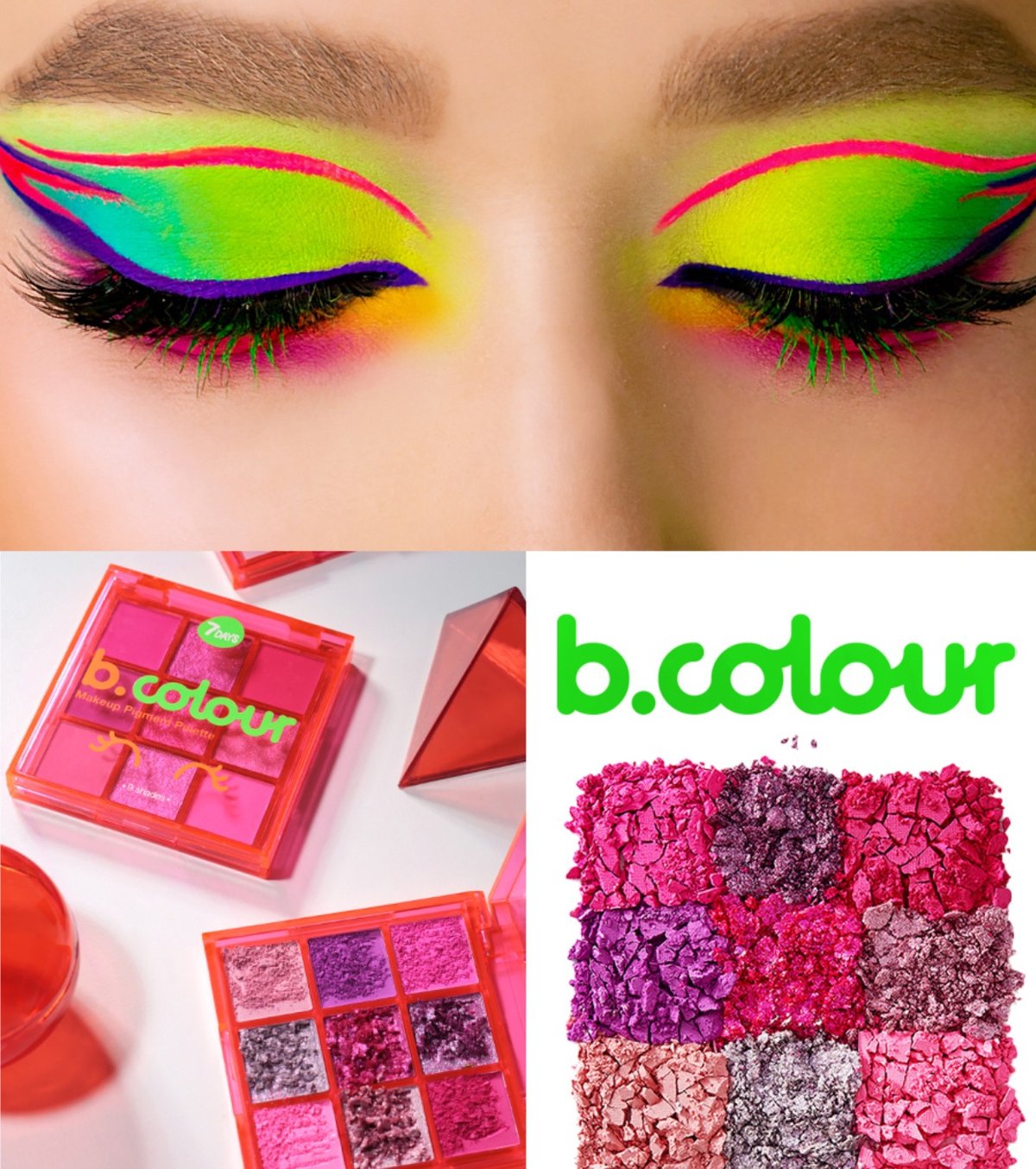 B.COLOUR  UV glow Paleta pigmenata