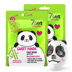 7DAYS SWEET PANDA Sheet maska za lice koja ujednačava ton sa ekstratom Bambusa i Sojinim uljem | VESNA