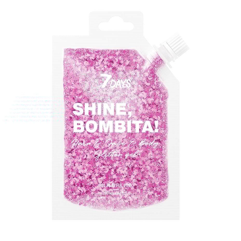 7DAYS B.COLOUR Gliter gel sa šljokicama za lice, kosu i telo, 90 ml | VESNA.RS