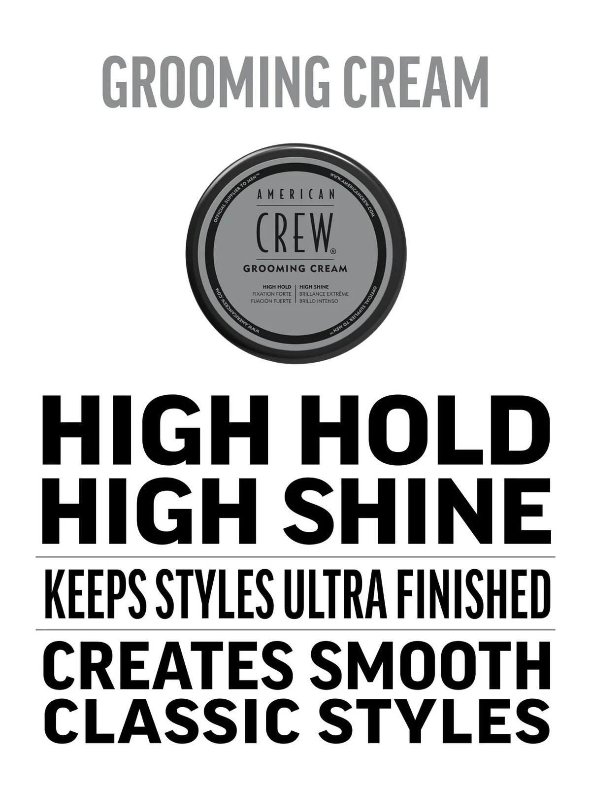 American Crew Krema sa jakim držanjem i visokim nivoom sjaja za oblikovanje kose Grooming cream, 85 g | VESNA.RS