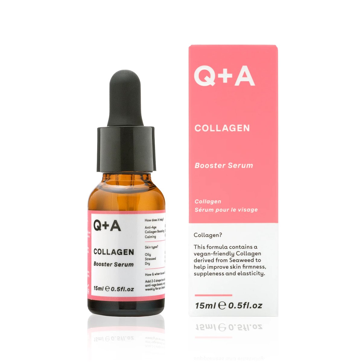 Q+A Booster Collagen Serum za elastičnost kože, 15 ml | VESNA.RS