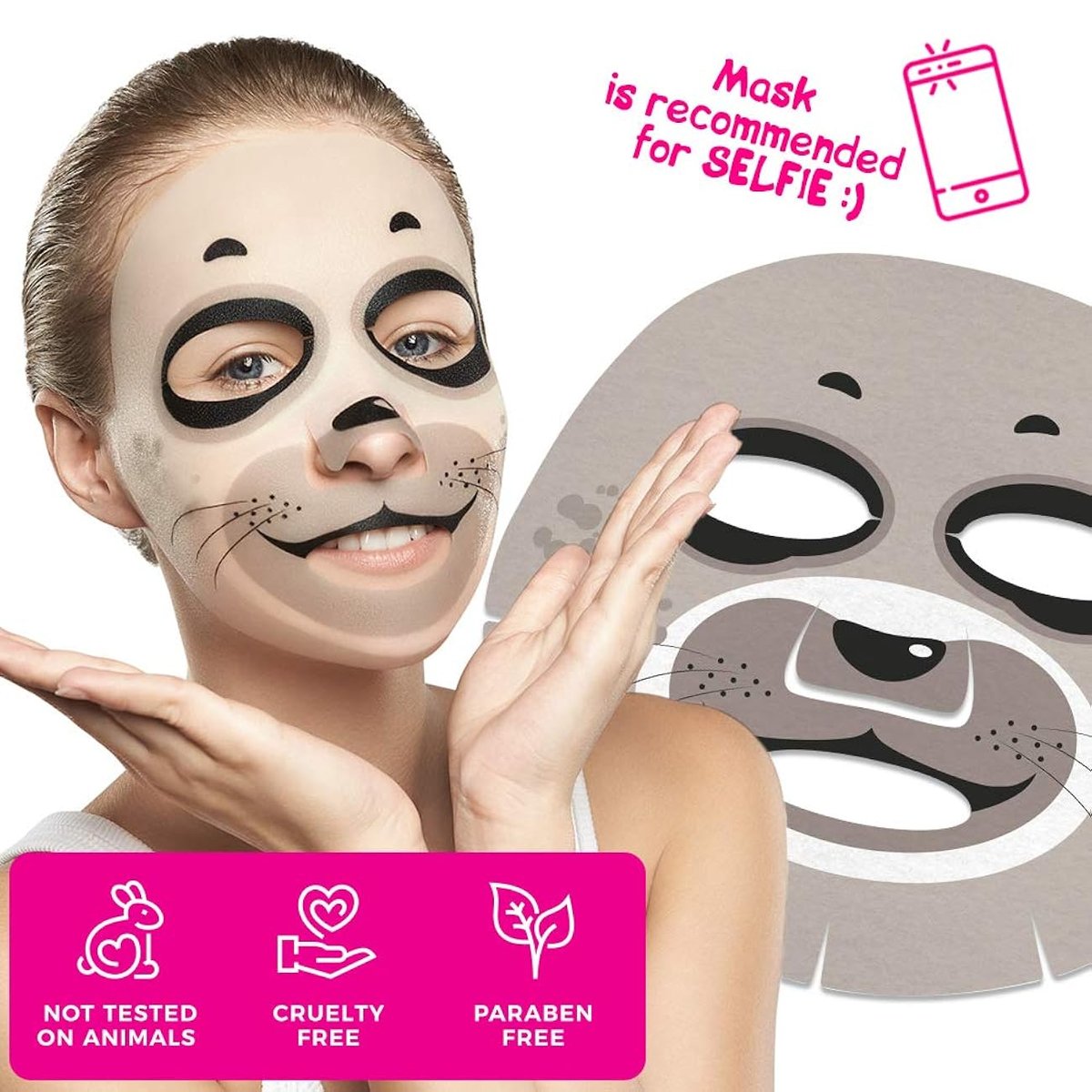 7DAYS Poklon set Maske za lice ANIMAL MASK – FUNNY PRETTY KITTY | VESNA.RS
