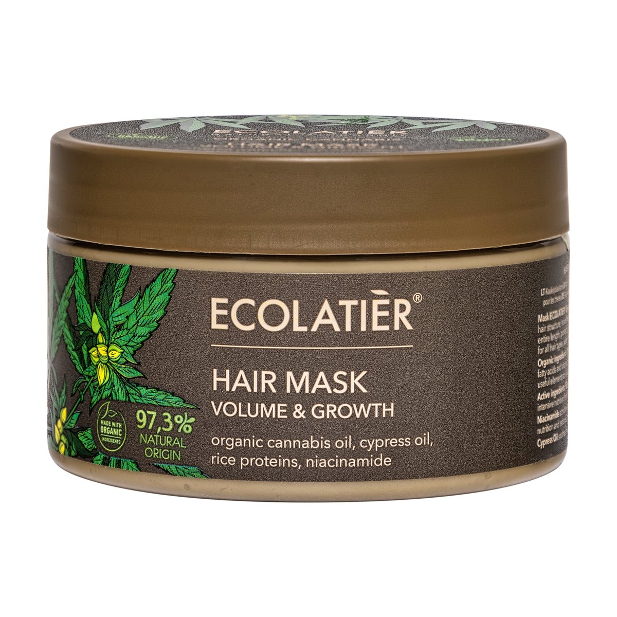ECOLATIER Maska za kosu Organic Cannabis, 250 ml | VESNA.RS