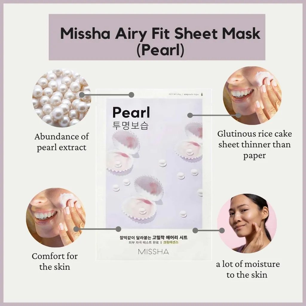 MISSHA Airy fit sheet mask Pearl | VESNA.RS