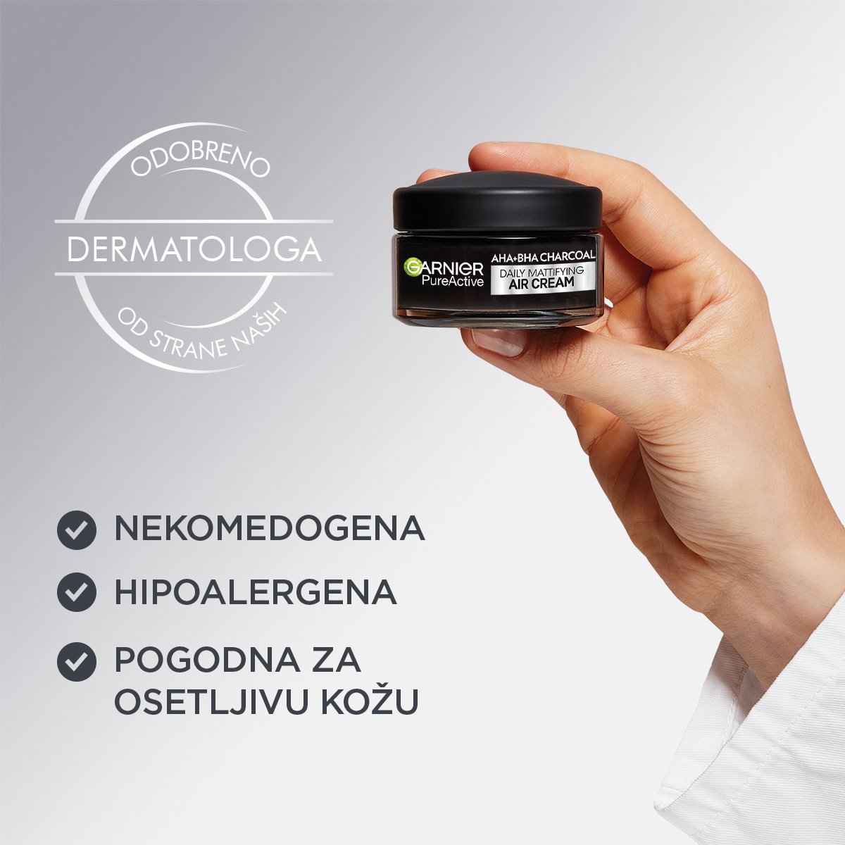 Garnier Pure Active Charcoal Air matirajuća krema protiv nepravilnosti, 50 ml | VESNA.RS