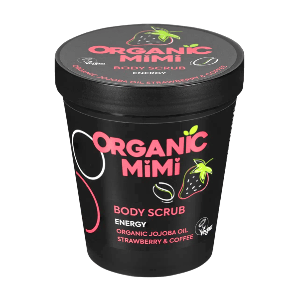 Organic Mimi Piling za telo Jagoda & Kafa, 250 g | VESNA