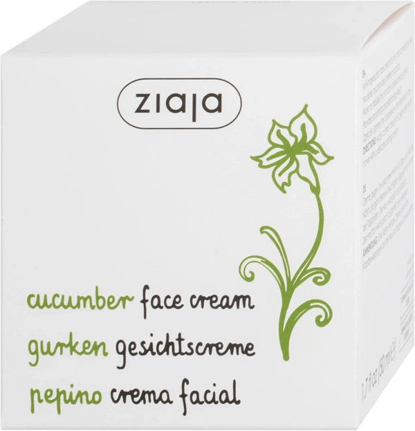 ZIAJA Dnevna krema za lice na bazi ekstrakta krastavca, 50 ml | VESNA