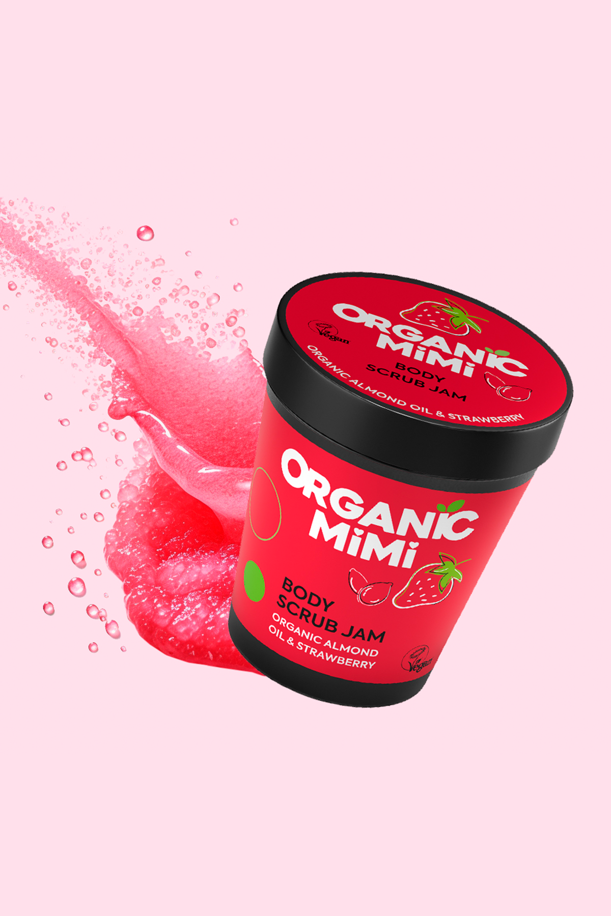 Organic Mimi Džem piling za telo Badem & Jagoda, 250 g | VESNA.RS