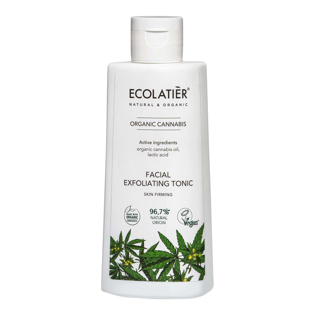 ECOLATIER Tonik eksfoliant za lice Organic Cannabis, 150 ml | VESNA.RS