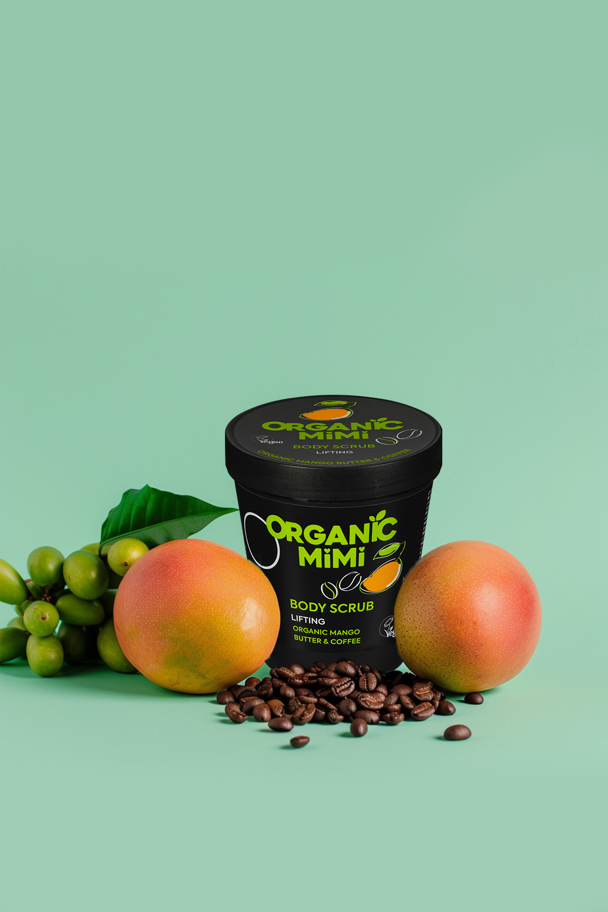 Organic Mimi Piling za telo Mango & Kafa, 250 g | VESNA.RS