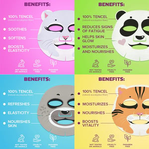 7DAYS Poklon set Maske za lice ANIMAL MASK – FUNNY PRETTY KITTY | VESNA