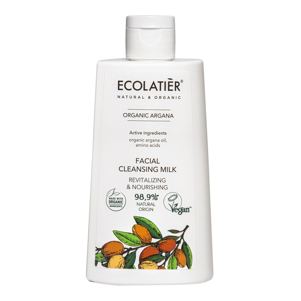 ECOLATIER Mleko za čišćenje lica Organic Argana, 250 ml | VESNA.RS